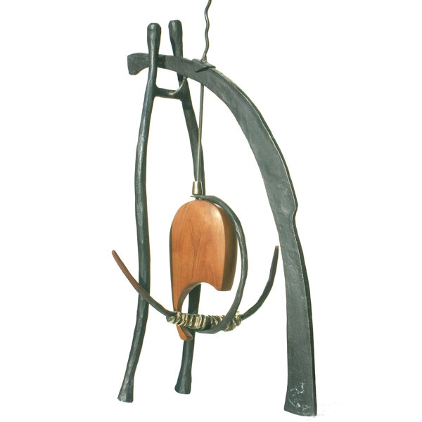 L'Eléphant ( acier forgé , palissandre ,bronze, inox ) H 37 x 20 Collection privée