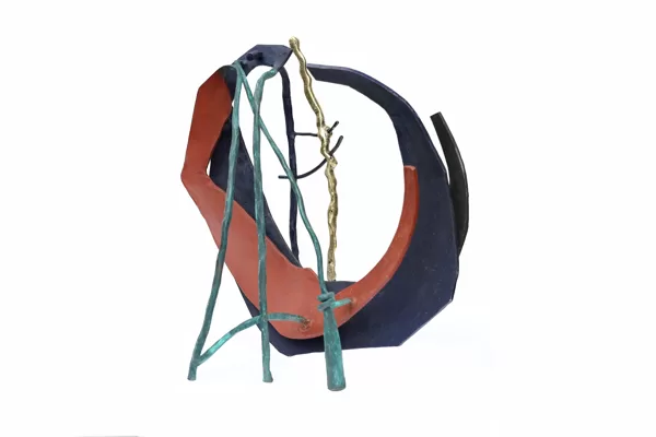 BOURRASQUE ( acier forgé , bronze ) H 40 cm