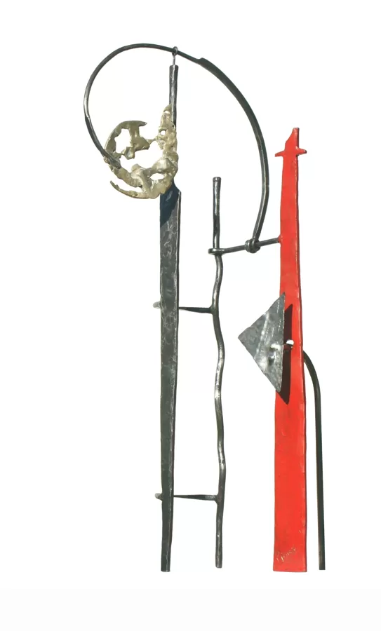 Plein soleil ( acier forgé, bronze, inox ,H 88cm   Collection Privée