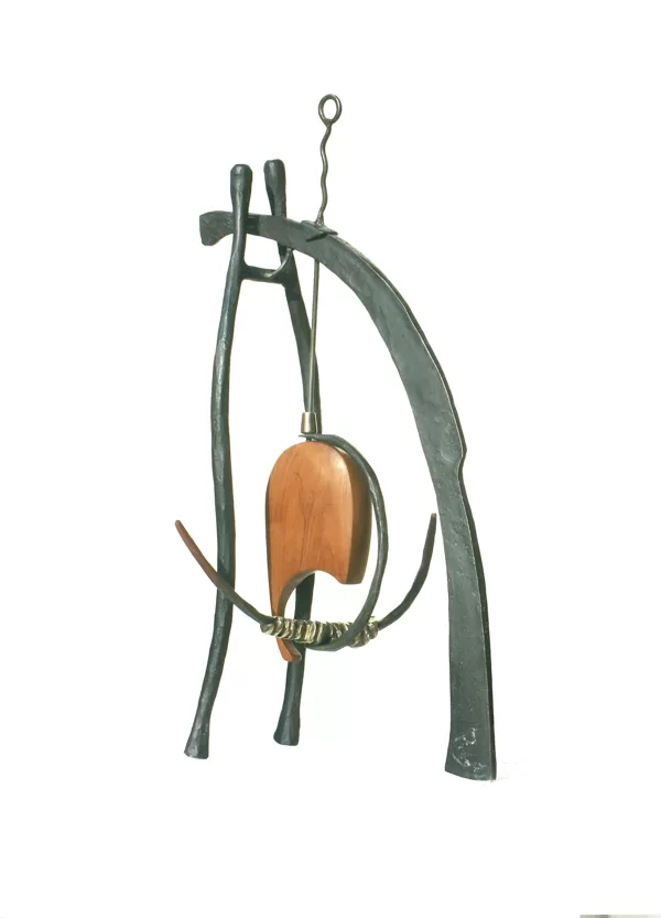 L'Eléphant ( acier forgé , palissandre ,bronze, inox ) H 37 x 20  Collection privée